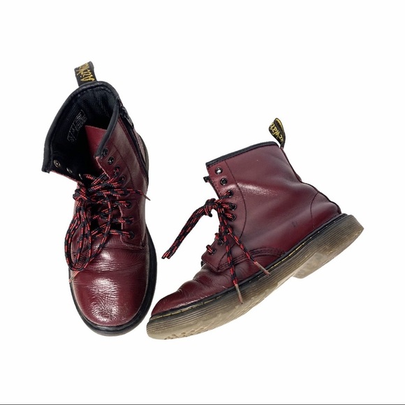 Dr. Martens 1460 Cherry Red Junior Delaney Boot - Picture 16 of 16